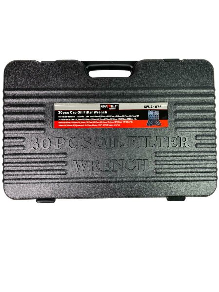 Ölfilterschlüssel Set - Ölfilter Schlüssel Set, Ölfilter Entfernung  Werkzeugsatz - 3/8 - 1/2 Vierkant - 65-108mm - 30 Teilig