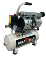 Kraftwelle Fl&uuml;ster-Kompressor &Ouml;lfrei 550 Watt 8 bar Silent 9L