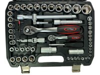Kraftwelle 108 teiliger Steckschl&uuml;ssel Satz Werkzeugkoffer aus CR-V Stahl Knarrenkasten