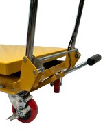 Kraftwelle 150 kg Traglast Hydraulik Scherenhubtisch mobiler Hubwagen Hubtischwagen Hebeb&uuml;hne mit 4 Rollen