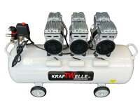 Kraftwelle Fl&uuml;ster Kompressor &Ouml;lfrei 2250 Watt 8 Bar Silent 100L